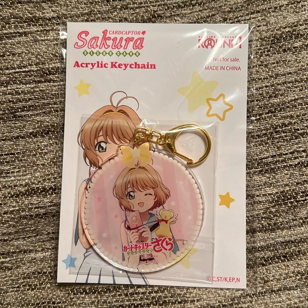 Cardcaptor Sakura Acrylic Keychain - Round 1 Limited Edition - Pink